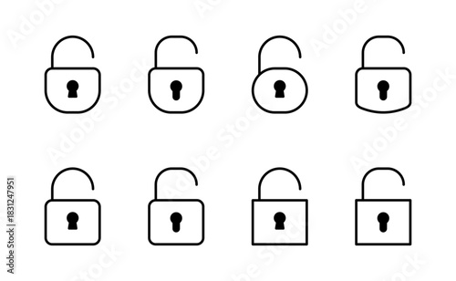 Unlock icon vector. Unlock sign and symbol. unlocked padlock icon