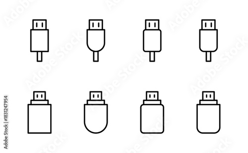 Usb icon vector. Flash disk sign and symbol. flash drive sign.