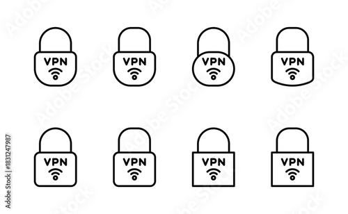 Vpn icon vector. Private network sign and symbol. virtual private network icon.