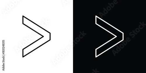 Is greater than icon In Trendy Design Vector Eps 10