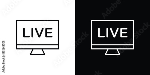 Live news report icon In Trendy Design Vector Eps 10