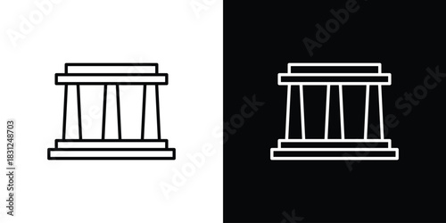 Lincoln memorial icon In Trendy Design Vector Eps 10