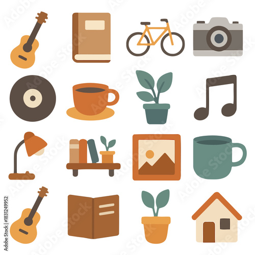 Cozy Collection of Leisure: A curated assortment of everyday essentials, featuring elements that embody the warmth and comforts of a relaxed lifestyle.