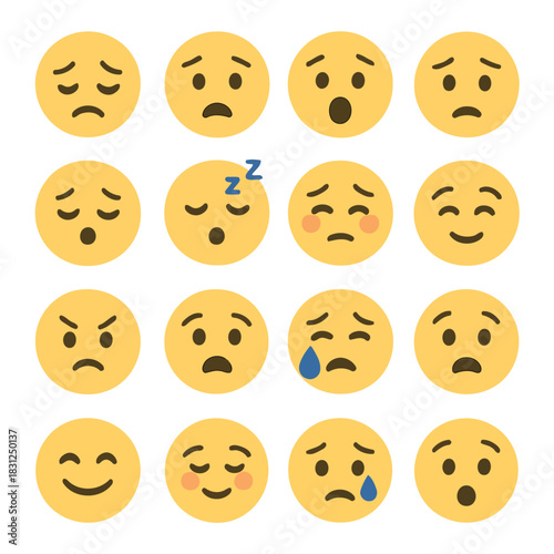 Expressing Feelings: A collection of emoji conveying a spectrum of human emotions. From joy and sadness to surprise and anger, each emoji encapsulates a unique feeling.