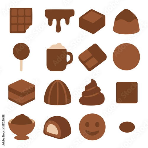 Variety of chocolate: A delightful assortment of various chocolate types, from rich, dark chocolate bars to delectable chocolate treats and sweet candies, each ready to satisfy your cravings.