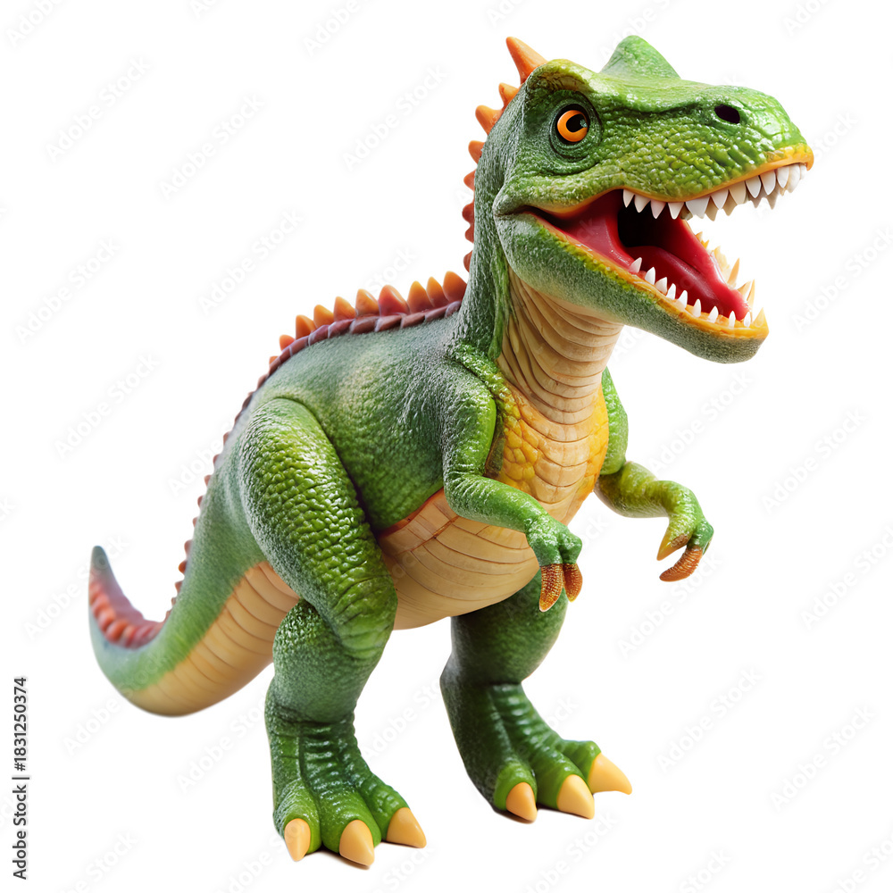 Obraz premium Toy Dinosaur Isolated on Transparent Background