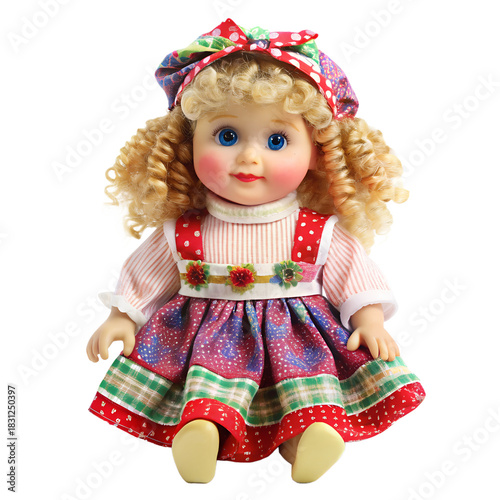 Toy Doll Isolated on Transparent Background