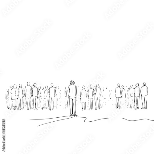 Feeling lost in the crowd? you are not alone, this image captures the essence of modern day isolation, share it