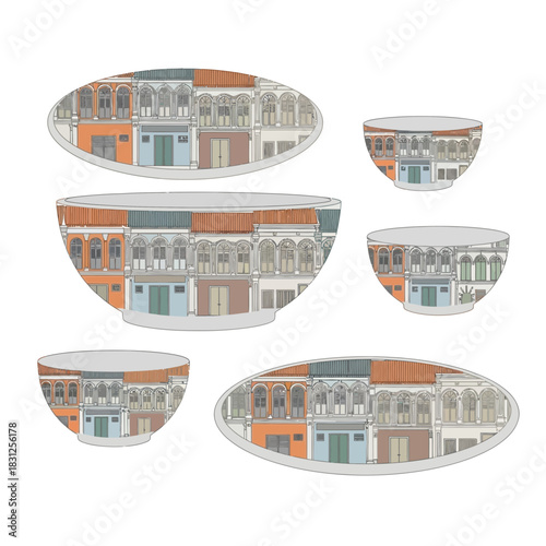 Architectural reflections and refractions: A study of buildings in bowls design