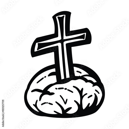 Simple Cross Icon Symbol Vector Illustration