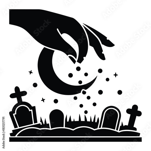 Witchcraft Cleansing Ritual Vector Icon