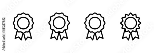 Badge icon vector illustration. Awards icon vector. Achieve sign and symbols. Stamp