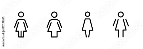 Female icon vector illustration. woman sign and symbol