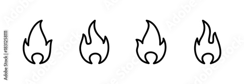 Fire icon vector illustration. fire sign and symbol