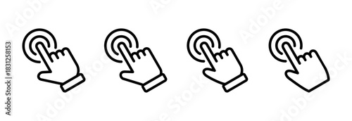 Hand click icon vector illustration. pointer sign and symbol. hand cursor icon