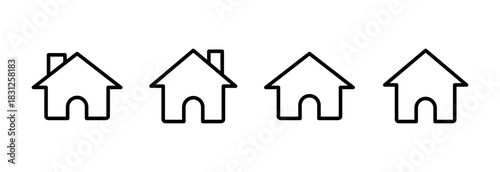 Home icon vector illustration. House sign and symbol