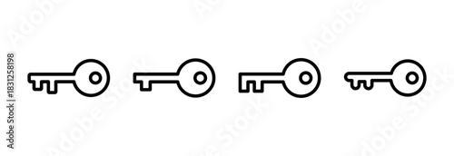 Key icon vector illustration. Key sign and symbol.