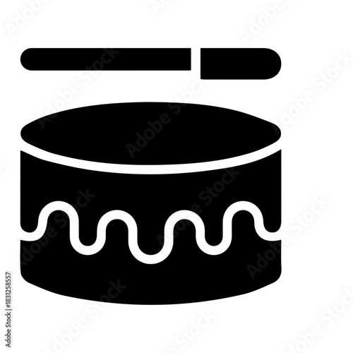 Cake with frosting knife