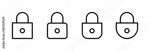 Lock icon vector illustration. Padlock sign and symbol. Encryption icon. Security symbol