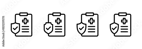Medical insurance icon vector illustration. health insurance sign and symbol