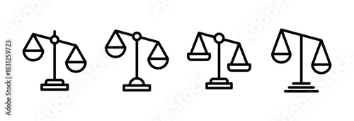Scales icon vector illustration. Law scale icon. Justice sign and symbol