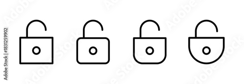 Unlock icon vector illustration. Unlock sign and symbol. unlocked padlock icon