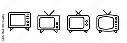 Tv icon vector illustration. television sign and symbol
