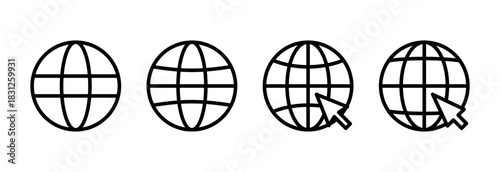 Web icon vector illustration. go to web sign and symbol. web click icon. Global search icon
