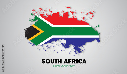 South Africa independence day. Traditional african holiday and festival. Patriotism and awareness. National week of honor. Poster or banner. Flat vector illustration