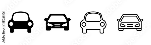 Car icon set. car vector icon. small sedan