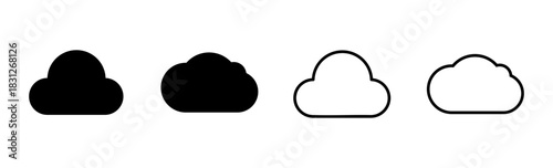 Cloud icon set. cloud vector icon