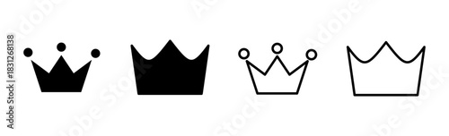 Crown icon set. crown vector icon