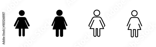 Female icon set. woman icon vector