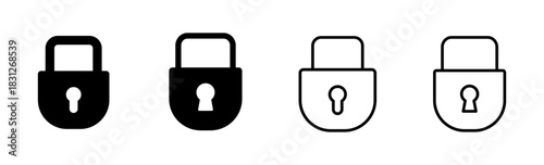 Lock icon set. Padlock icon vector. Encryption icon. Security symbol