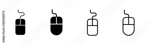 Mouse icon set. click icon vector. pointer icon vector.