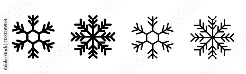 Snow icon set. snowflake icon vector