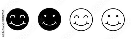 smile icon set. smile emoticon icon. feedback