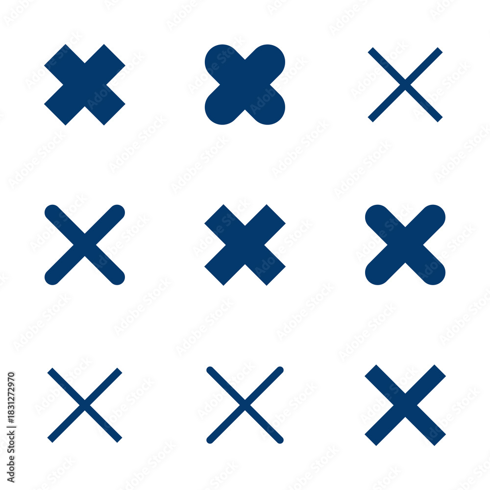 Obraz premium Close icon vector isolated on white background. Delete icon. remove, cancel, exit symbol