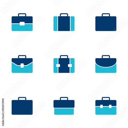Briefcase icon vector isolated on white background. Briefcase vector icon