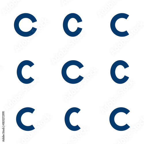 Copyright icon vector isolated on white background. copyright symbols