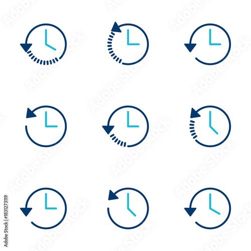 History icon vector isolated on white background. History vector icon