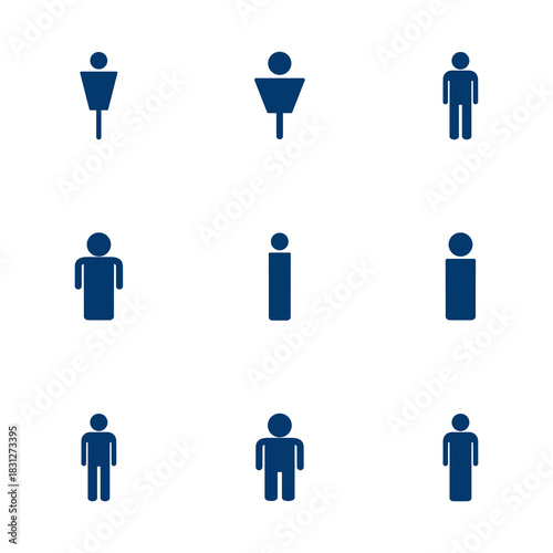 Man icon vector isolated on white background. male icon vector. human symbol