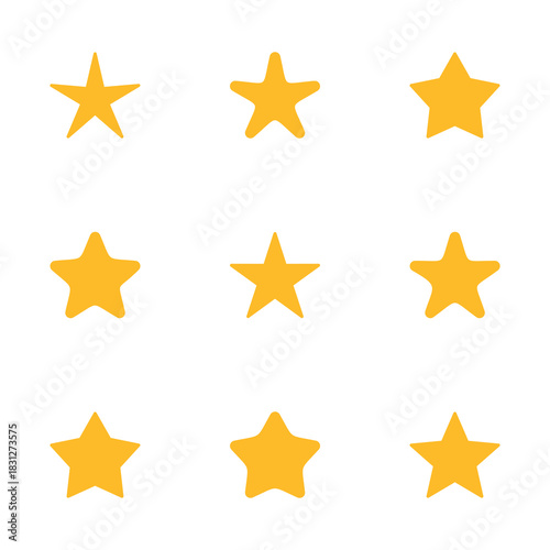 Star Icon vector isolated on white background. Star vector icon. Rating symbol