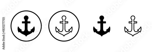 Anchor icon logo design. Anchor sign and symbol. Anchor marine icon.