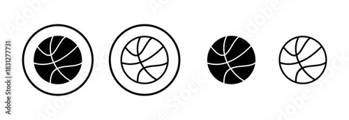 Basketball icon logo design. Basketball ball sign and symbol