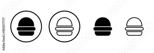 Burger icon logo design. burger sign and symbol. hamburger