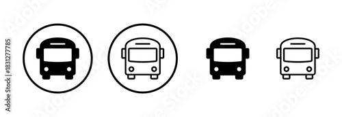 Bus icon logo design. bus sign and symbol
