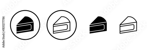 Cake icon logo design. Cake sign and symbol. Birthday cake icon