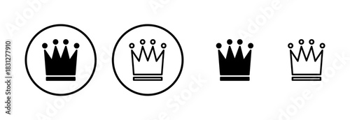Crown icon logo design. crown sign and symbol