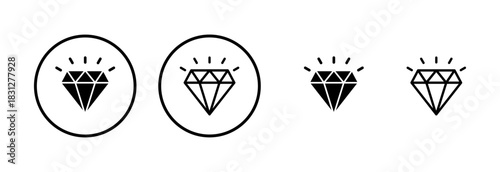 Diamond icon logo design. diamond gems sign and symbol